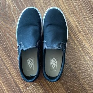 Asher Platform Vans Black (Canvas)